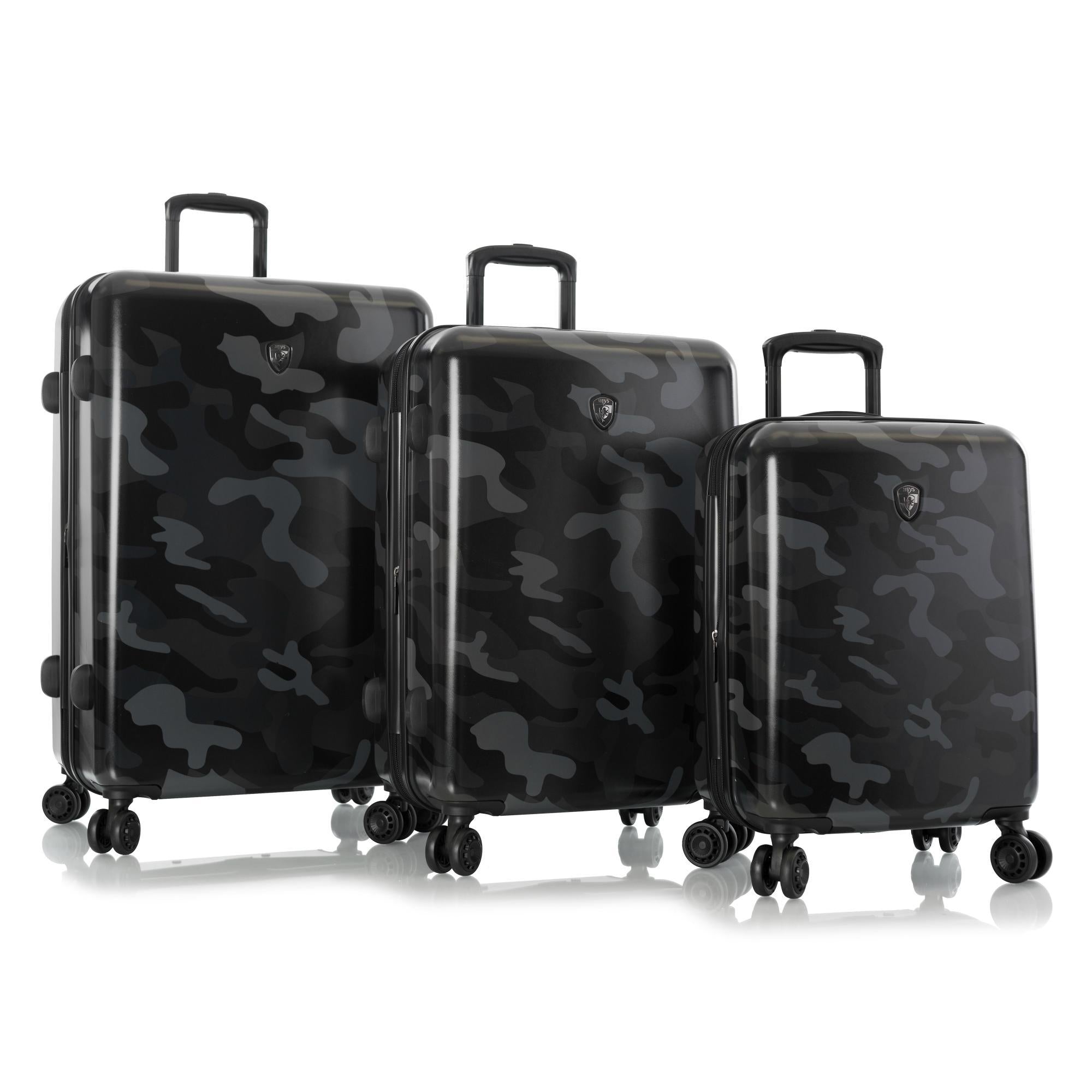 Heys America Black Camo 3 Piece Spinner Set – Luggage Pros