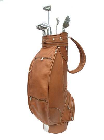 Piel Deluxe 9" Leather Golf Bag – Luggage Pros