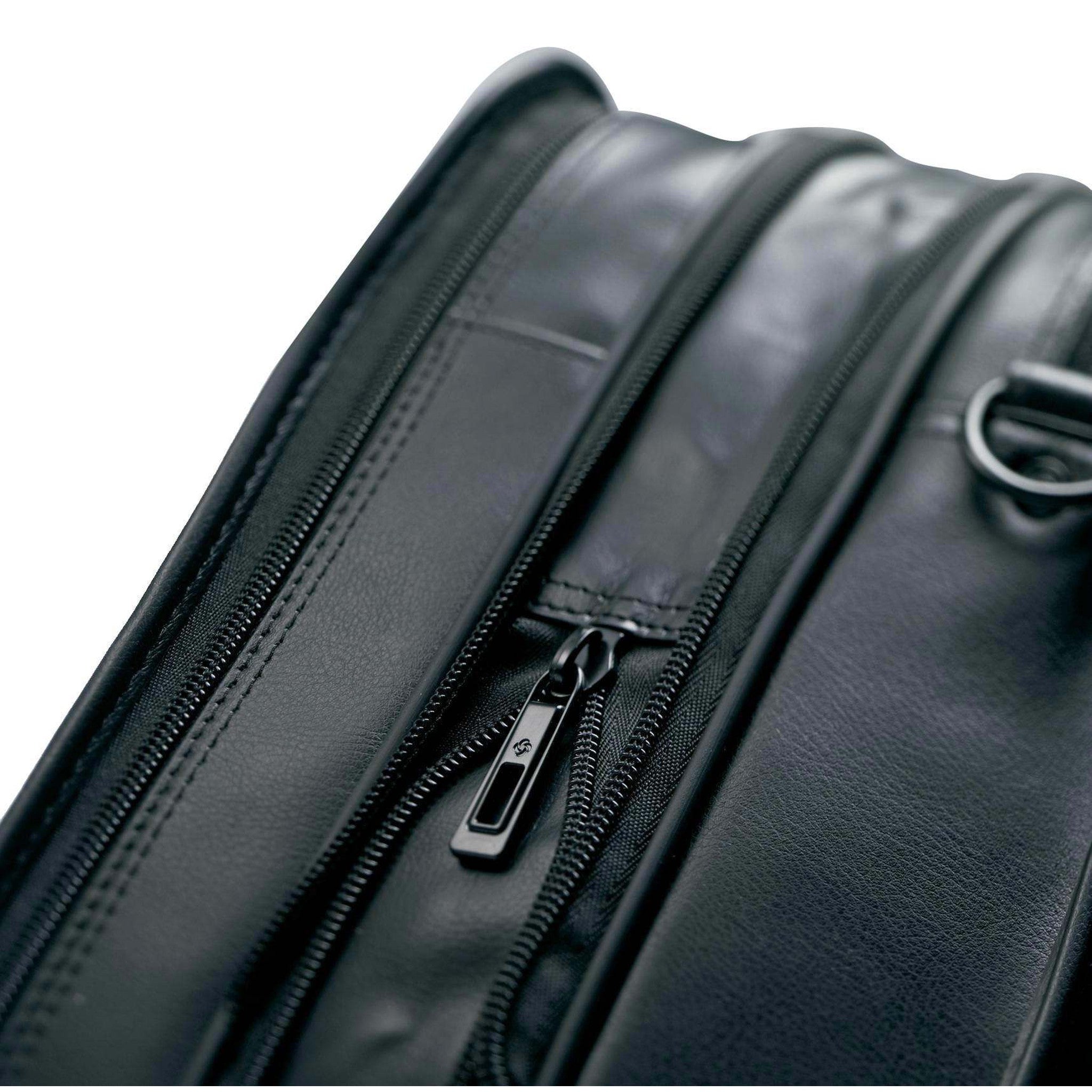 Samsonite Leather Expandable Business Case – Luggage Pros