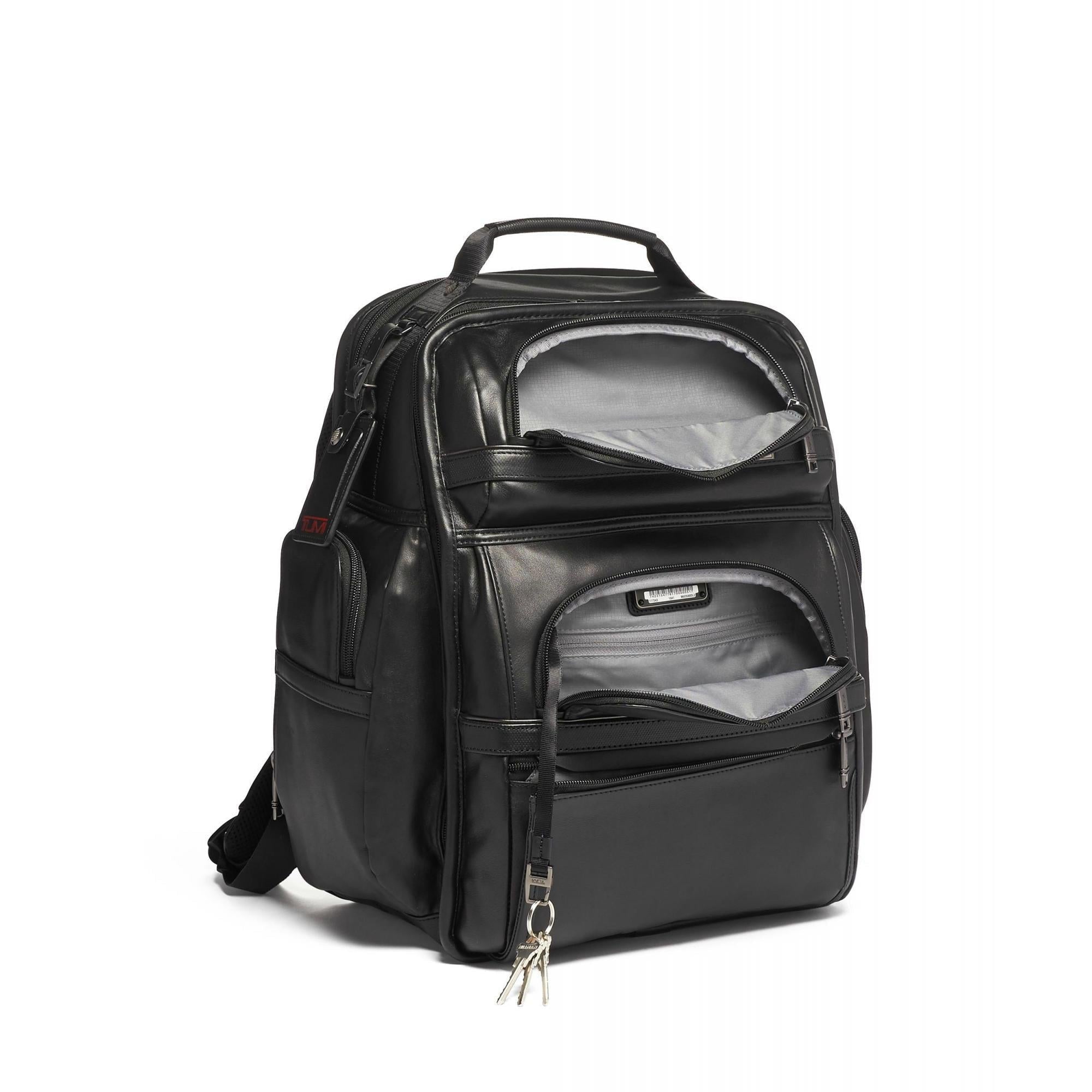 TUMI Alpha 3 Leather Brief Pack – Luggage Pros
